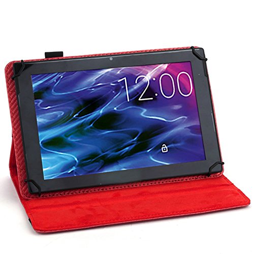 NAUC Tablet Schutzhülle für Ihr Medion Lifetab X10311 X10302 P10400 P10506 P10505 S10366 S10352 P10356 S10346 S10345 aus Kunstleder mit praktischer Standfunktion und 360° Drehfunktion kombiniert Schutz und Design Hülle Cover Case Tasche, Farben:Lila - 8