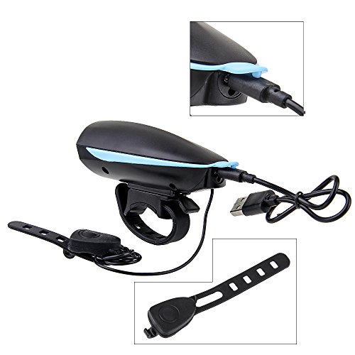 Agapo Fahrradhorn Fahrradhupe Fahrradklingel mit 2 Tönen bis zu 140 dB Wiederaufladbare USB Kabel - 5