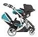 kidz kargo Duellette 21 BS Combi Double Pushchair Twin Tandem Complete Carrycot (Teal Mist)