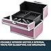Beyondfashion Black Beauty Box Beauty Jewellery Storage Bag Nail Saloon Case (Pink)