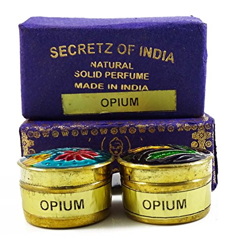 Natural Opium Fragrance Solid Perfume Body Musk Natural In Mini Brass Jar 4g