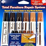 beautyko IDEAWORKS Touch-up de madera de 12 marcadores y cera palos para reparar arañazos y golpes en muebles de madera y suelos por beautyko