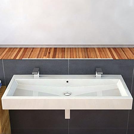 Design Waschbecken 100cm zur Wandmontage oder als Aufsatzwaschbecken