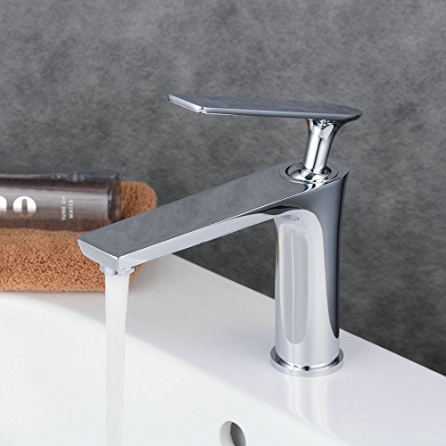 Beelee BL6307 Chrom Mischbatterie Wasserhahn Bad Armatur Waschtischarmatur Waschbeckenarmatur Einhebelmischer Badarmatur - 4