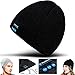 Produktbild 2Ticks Schwarz Kopfhörer weiche warme Strickmütze drahtloser Bluetooth Smart Cap Headset-Lautsprecher Mic Unisex Winter Fashion Spy Alcatel Cinch