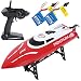 Produktbild SGILE Ferngesteuertes Boot für Pool & Outdoor, RC Rennboot mit Fernbedienung, 2.4 Ghz High Speed RC Boote Racing Boot für Erwachsene & Kinder, Geschenk Rot