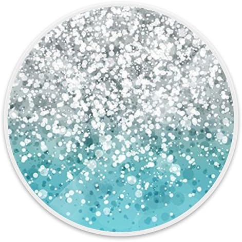 Girly Multi-function Expanding Stand Pop Grip Mount Holder Sockets for Apple iPhone X, Note 8, Cellphones and Tablets - Light Blue Glitter White