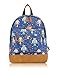 Produktbild Kinder, die Schöne Vintage Floral Birds &amp; Blumen Tier Leopard Schwimmen Fische Scottie Hund Schmetterling Kleiner Canvas Rucksack Kindergartentasche Blau Owl-Dark Blue