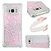 Produktbild Samsung S8 Hülle, Samsung S8 Handyhüle, Alfort Weich TPU Schutzhülle Fließendes Glitzern und Spiegel Hand Hülle für Samsung S8 (5.8 Zoll) Smartphone Handytasche Case Cover (Silber Pink)