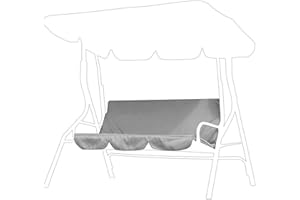 AMONIDA Replacement Canopy Swing Seat Chair,HighGrade 190T Polyester Taffeta Fabric Swing Seat Cover, Swing Chair Cushion, 150X50X10cm Cushion Replacement Foldable Garden Lawn(gray)