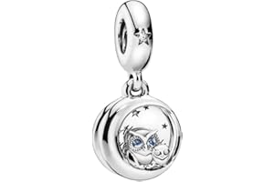 BEEUVIP Charmes Animaux personnages vie pour Bracelets - Charms de Perles ajourées en Argent Sterling 925, charmes de Coeur d'amour pour Bracelets et Colliers pour Femmes Filles