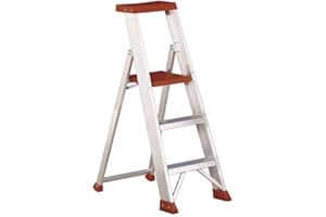 Svelt Sgabello Professionale in Alluminio 3 Gradini con Guarda-Corpo e Vaschetta Portaoggetti – Portata 150kg