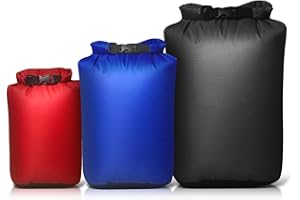 Victoper Waterproof Dry Bag Set 3 Pcs, Lightweight Large Capacity Ripstop Dry Bags Waterproof in 5L+10L+20L Organizer Storage Bags for Outdoor Hiking Camping Fishing Cycling