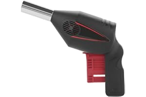 HAPIVIDA Soplador de Aire Para Barbacoa, Soplador Manual Portátil para Parrillas de Carbón con Turbina Eficiente y Mango Desmontable, Cuerpo de Plástico y Salida de Metal para Picnic, Camping y Senderismo