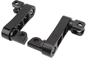 aqxreight Staffa di Estensione per Pedana per Moto Robusta Regolabile a 360° per Touring (Black)