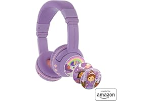 ONANOFF All-New, Made for Amazon BuddyPhones PlayTime Volume-limiting Bluetooth Child Headphones Age (3-7), Great Purple