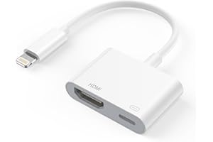 BEAMINGNET Lightning to HDMI Adapter 【Apple MFi Certified】 iPhone and iPad HDMI Adapter Lightning Digital AV Adapter HDMI Cable Converter 1080P Video & Audio Sync Screen for iPhone, iPad, iPod Support All iOS