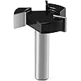 CNC Spoilboard Surfacing Router Bit 1/2 Inch Shank, 2" Cutting Diameter, 3 Wings Slab Flattening Router Planer Bit,Wood Planing Bit Wood Milling Cutter Planer Woodworking Tool