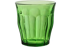 Duralex Set 4 Vasos Vidrio Templado 31cl Apilables, Pack Vasos Cocina Resistentes para Agua Zumo Refresco, Uso Diario, Colores Surtidos Colección Picardie