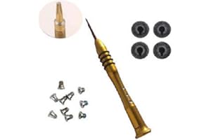 Bottom Case Plastic Rubber Feet Foot Replacement For MacBook Pro Retina 13" 15" A1425, A1502, A1398 Bottom Case Cover Set of 4pc Feet, Screw Set 10pc and 1pc pentalobe Screwdriver - PARTS4U®