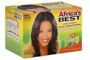 Africa's Best - Sistema dual de acondicionador y relajante sin lejía, 1 aplicación (alisado del cabello)