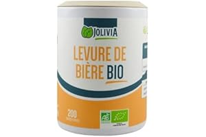 JOLIVIA Levure de bière Bio - 200 comprimés de 400 mg | Format Comprimé | Complément Alimentaire | Vegan | Fabriqué en France
