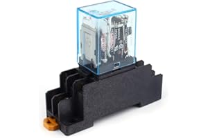 GOSHYDA Przekaźnik mocy cewki z podstawą gniazda AC 220 V 10A DPDT LY2NJ HH62P HHC68A-2Z, do zdalnego sterowania, komunikacji, automatycznego systemu sterowania, urządzeń elektronicznych itp.