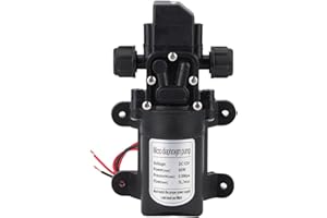 Outbit Pompe a Eau Camping Car - DC 12V Pompes à Eau Haute Pression, 5L/min 116 psi Auto-Amorçante Caravane Bateau, Bateaux Jardin Irrigation Arrosage