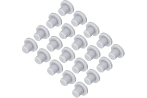 ‎QUARKZMAN QUARKZMAN Pack of 30 Rubber Plugs, 10 mm, Rubber Hole Plugs, Sealing Plugs, Silicone Plugs, Blanking Plugs for Bottles, Pipes, Laboratories, Hole Seals, Grey