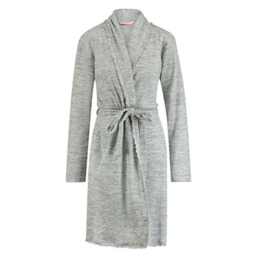 Price comparison product image Hunkemöller Women Waffle Ruffle Bathrobe 115761 Grey XS / S