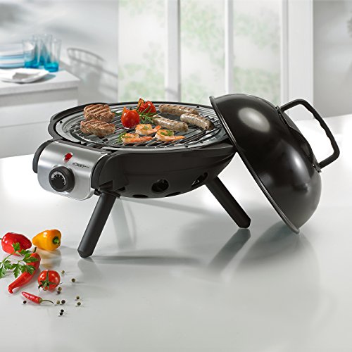 HOBERG BBQ Tischgrill Compact, elektrische Tischgrill mit schwarze BIO-LON CERAMIC Antihaftversiegelung, schwarz - 5