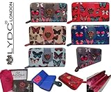 Genuine Ladies Anna Smith Butterfly print Patent Wallet Purse With GIFT BOX