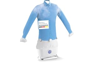 CLEANmaxx Plancha automática con función de vapor | Innovadora máquina de planchado para camisas y blusas | Más suave que la secadora y la plancha, 2 programas, pantalla táctil