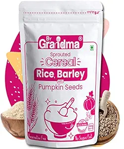 Bygrandma Sprouted Cereal Mix - Rice , Barely with Pumpkin seeds Instant Food For little ones | Preservative Free Instant Porridge Mix for kids | 280g