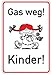 Produktbild Qualitäts - Aluminium Parkplatzschild Gas weg Kinder glatte Oberfläche 750x500 mm 2 mm Alublech