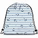 Produktbild Funny&shirt Marine Pattern Stripes Drawstring Bag for Women Drawstring Hiking Backpack Gym Bag for Women 17X14 Inch