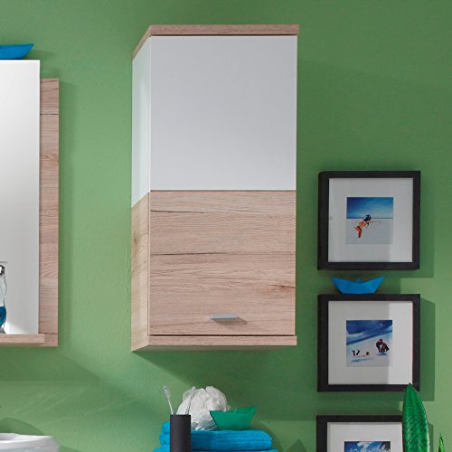 confronta il prezzo Trendteam 131650191 Mobili Metallo 36 x 81 x 31 cm Bianco/Quercia miglior prezzo