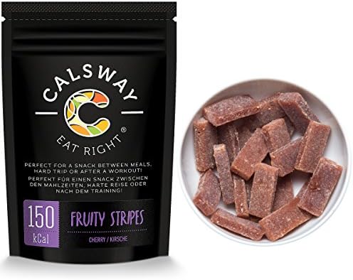 (Pack of 6) 150 Calories 100% NATURAL FRUITY STRIPES Cherry by Calsway