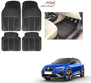 Auto Addict Rubber Mats Car Foot Mats (Black,Set of 4Pcs) for Renault Kiger