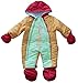 0-3 months - Baby Boys Gorgeous Red Green and Orange Giraffe Hooded Snowsuit with Booties and Mittens