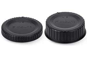 CABLEPELADO Tapa Cuerpo Frontal y Tapa Trasera de Objetivo | Tapa Lente | Compatible con Nikon D7500 D7200 D7100 D7000 D5600 D5300 D5200 D5100 D3500 D3400 D3300 D3200 D3100 D850 D810 D800 D750 D600