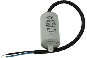 Condensador de Arranque de Motor, 4 µF, 450 V, 30 x 58 mm, dirección M8, Miflex
