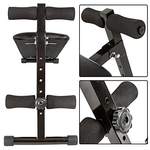 TecTake Sit-up Bank Bauchtrainer verstellbar inkl. gepolsterte Beinfixierung | 120 cm x 33 cm x 63 cm - 4