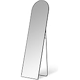Amazon Basics Bogenförmiger Ganzkörperspiegel, Wand-/Bodenhalterung, 149,9cm x 40,6cm x 1,4cm, Schwarz