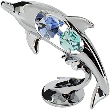 Crystocraft Freestanding Dolphin made with Swarovski Crystals