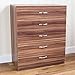 Price comparison product image Generic O-1-O-6476-O iture Bedroom Furniture room Fu Handles Runners Runners Chest Drawers Walnut tal Han nut 5Dr 5Drawer Metal NV_1001006476-NHUK17