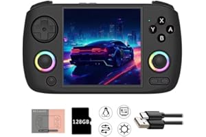 CAWEVON RG CubeXX - Consola de juegos portátil, pantalla IPS de 3,95 pulgadas, sistema Linux, batería de 3800 mAh, consola de videojuegos retro, tarjeta integrada de 128 G y 8272 juegos, compatible con 5G