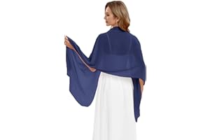 DRESSTELLS Chal Mujer Fiesta Manton Pashmina Boda Chal Gasa Fulares Mujer Bufanda Invitada Boda