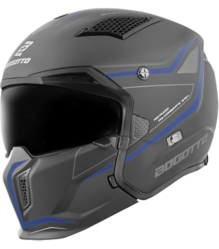 Casco Moto ECE 22-06 Casco Moto One By Camamoto Track Jet, Nero Opaco, Integrale Con Mentoniera, Omologato ECE 22-06 Casco Integrale Mentoniera Estraibile - 9