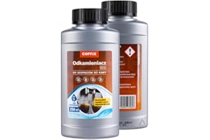 COFFIX Uniwersalny odkamieniacz do ekspresów do kawy ECO 250ml - Wydajny, nawet do 5 cykli czyszczenia - Kompatybilny z Delonghi, Jura, Siemens, Krups, Melitta, Nivona, Dr. Coffee
